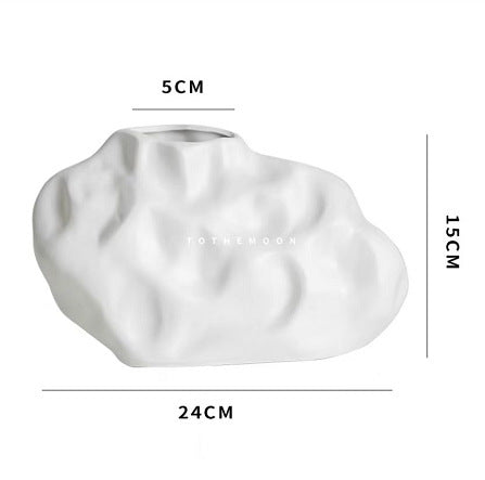 Simple Modern Black And White Geometric Ceramic Vase Ornaments