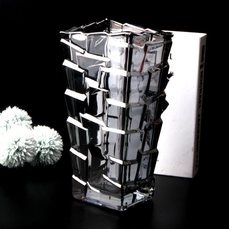 Transparent Glass Vase Living Room Decoration