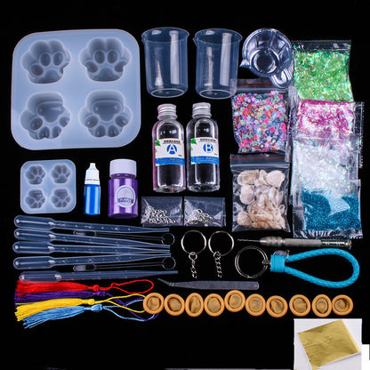 Diy Material Bag Novice Crystal Drop Glue Ab Glue Creative Ashtray Handmade Mold Set