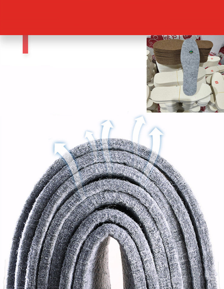 Fashion Personality Winter Wool Felt Warm Insole