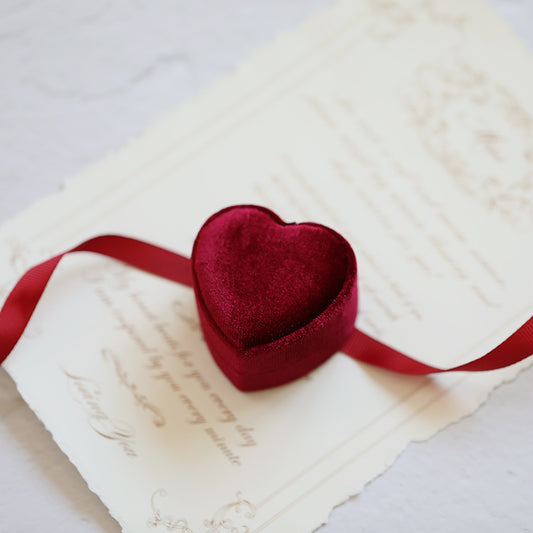 Love Velvet Necklace Solid Color Jewelry Box Gift