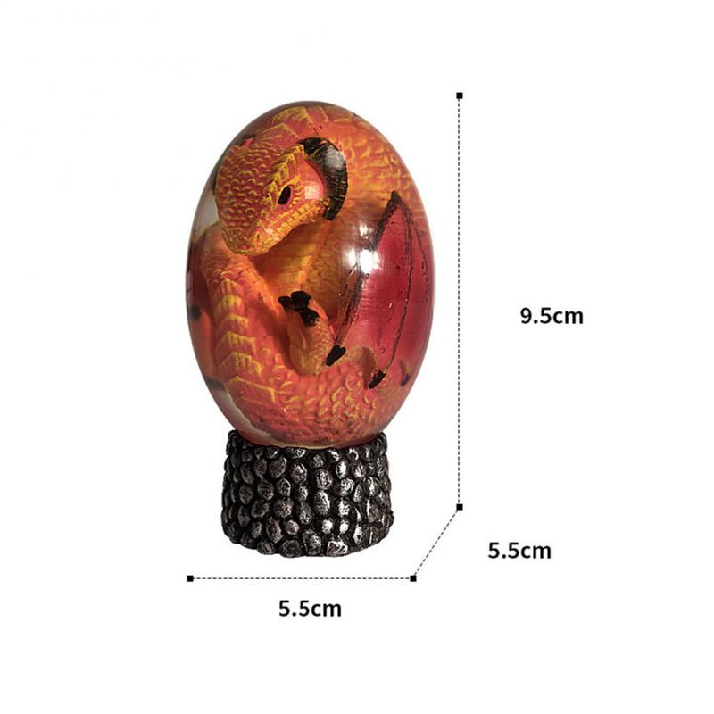 LED Lava Dragon Egg Ornamental Collection Decor Dinosaur Egg Statue Resin Dragon Egg Crystal Minerale Gemstone Reiki Home Decor