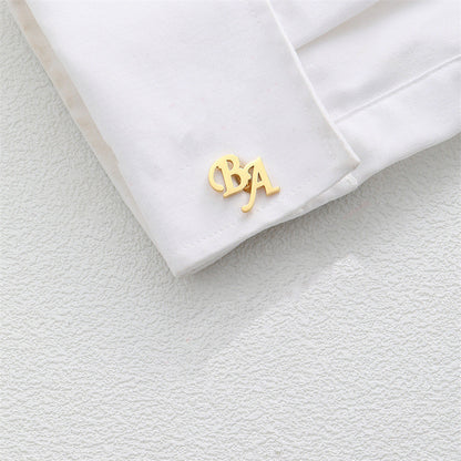 Fashionable DIY French Men's Stainless Steel Cufflinks