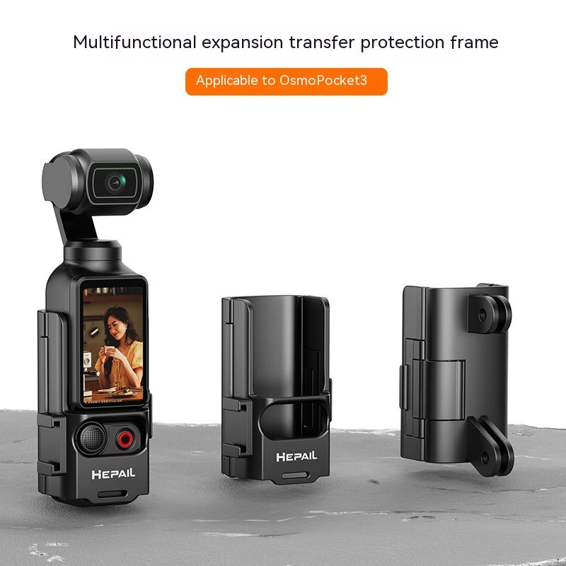 Pocket3 Extension Parts Protection Frame Extension Handle Cold Shoe Adapter Bracket