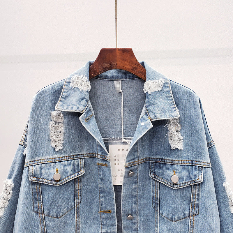 Women's Plus Size Short Jacket Denim Jacket