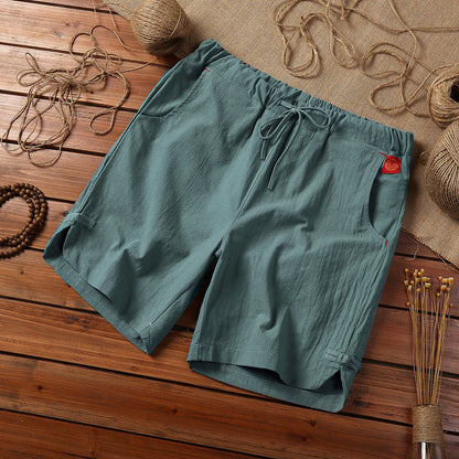 Summer Plus Size Cotton And Linen Casual Shorts Breathable Men's Clothing