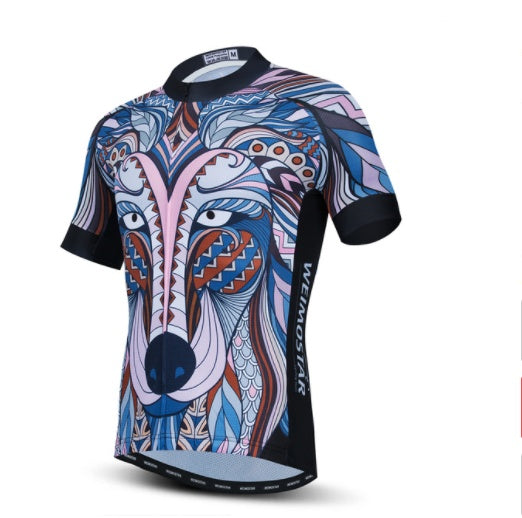 Cycling Jerseys Men 3D Lion Printing Bicycle Clothing Breathable Short Sleeve Shirts Quick Dry Bike Tops