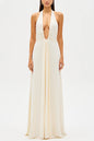 European And American Solid Color Sexy See-through Low Cut Sleeveless Hot Girl Dress Women