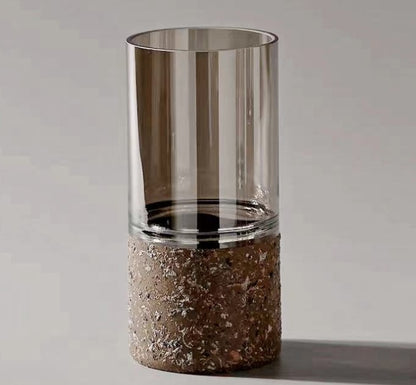 Nordic Light Luxury Straight Glass Vase