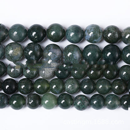5A Water Plants Agate Bracelet Semi-finished Products Wholesale Aquatic Plants Marine Agate Loose Beads
