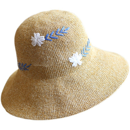 Fashion Sunscreen Flower Travel Bowler