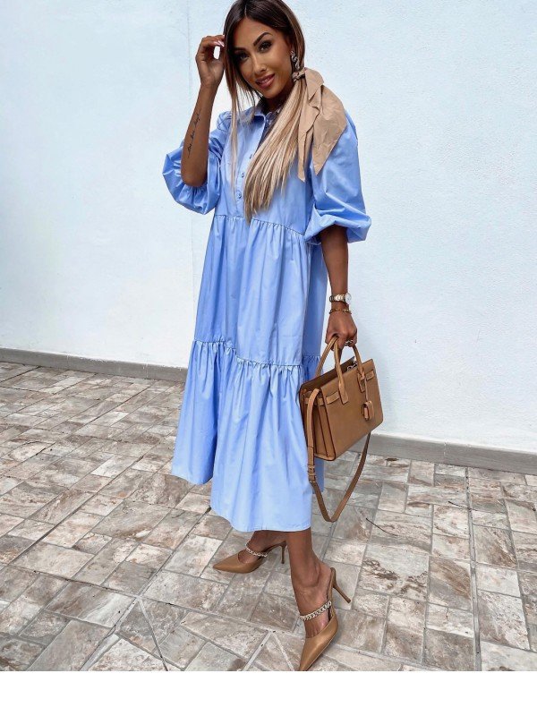 Shirt Lapel Plus Size Loose Swing Dress