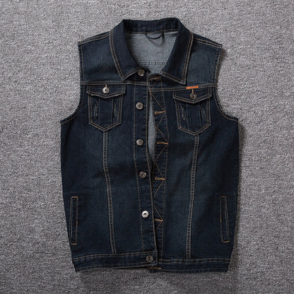 Plus size denim vest