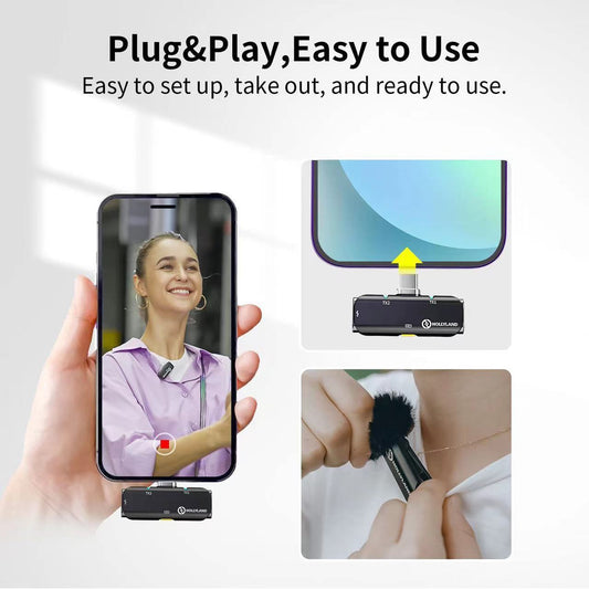 Wireless Lavalier Microphone Portable Mobile Phone