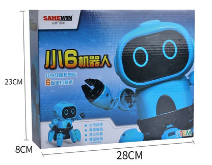 Assembling robot induction obstacle avoidance diy assembling toy small six robot model