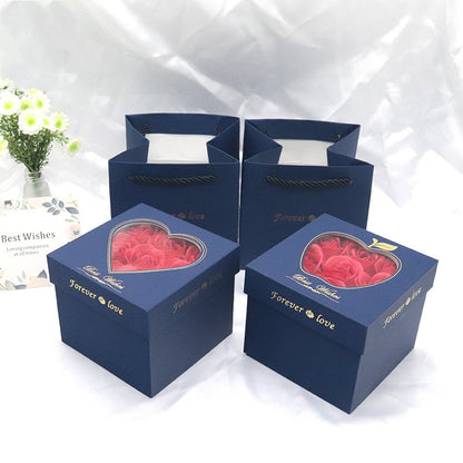 Christmas Eternal Flower Love Rotating Gift Box
