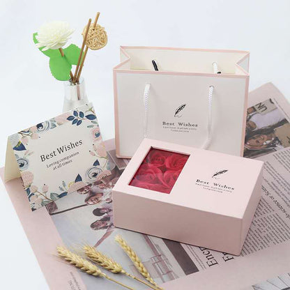 Immortal Rose Necklace Jewelry High Grade Gift Box