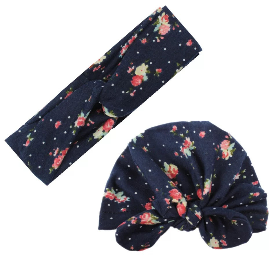 Floral print soft headband