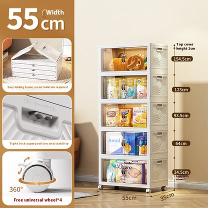 Storage Box Household Installation-free Storage Cabinet Foldable Plastic Locker