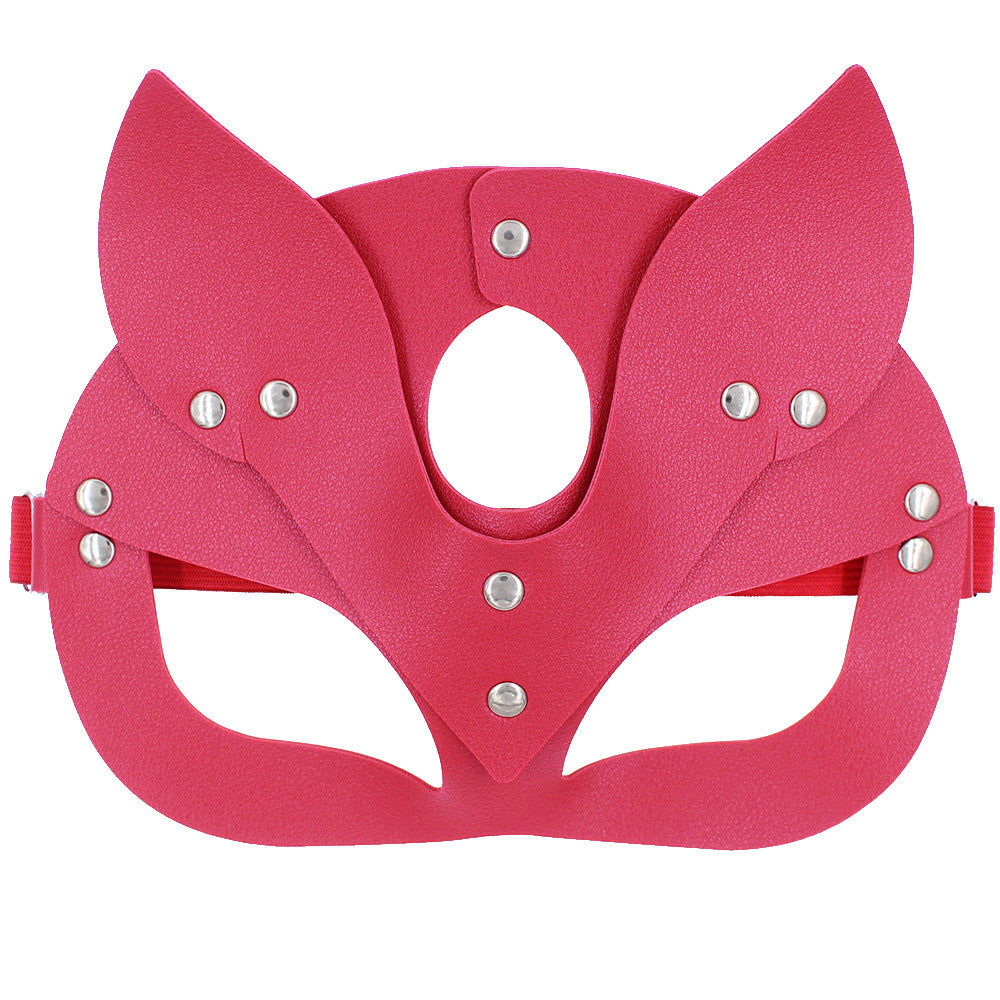 European And American Personalized PU Leather Fox Mask