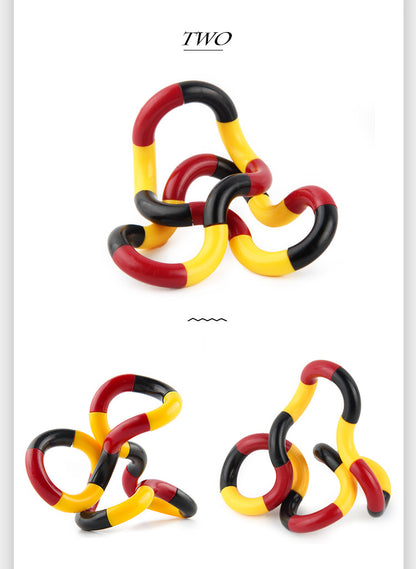 Twisted Ring Fidget Magic Trick Rope Tange Fidget Toy Creative DIY Winding Leisure Education Stress Relief Decompression Toy