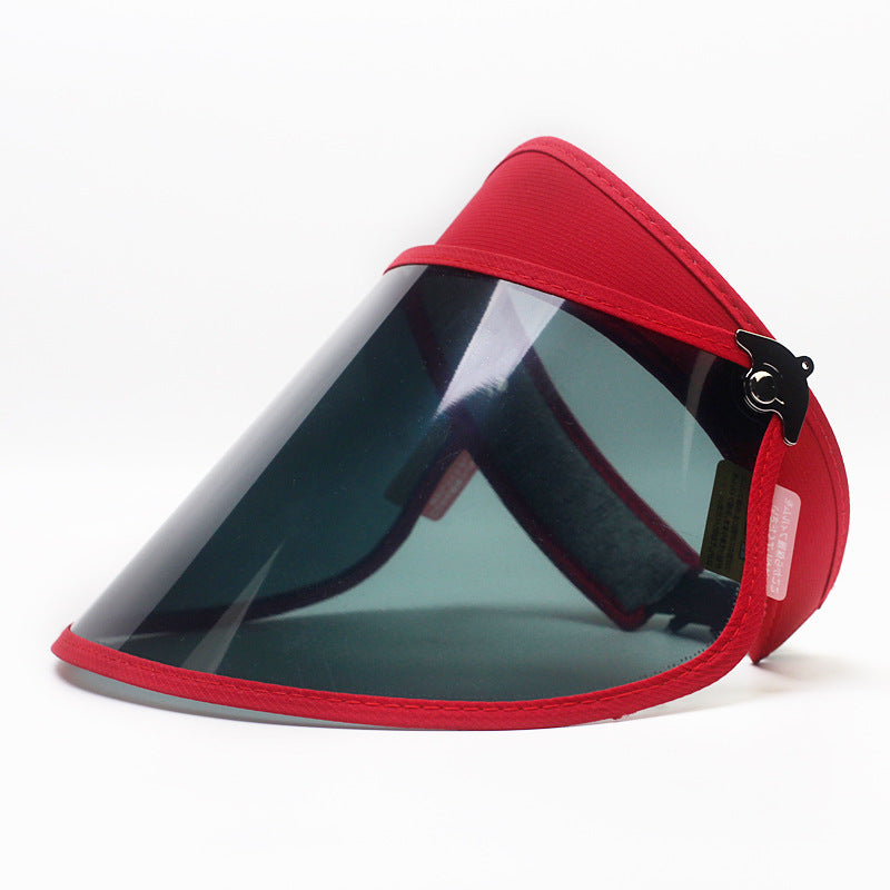 Riding An Electric Bike Sun Hat Adult Hollow Sun-proof Hat Korean Version Plastic Lens Sun Hat