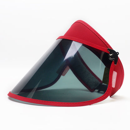 Riding An Electric Bike Sun Hat Adult Hollow Sun-proof Hat Korean Version Plastic Lens Sun Hat
