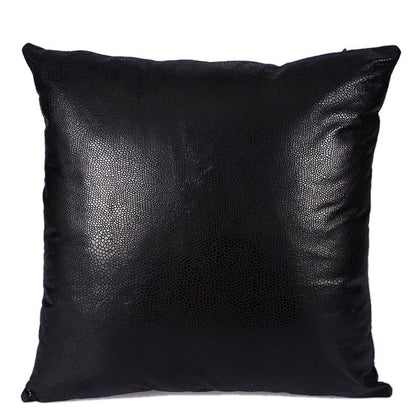 Retro Leather Sofa Pillowcase Cover With Gilded Backrest Cushion