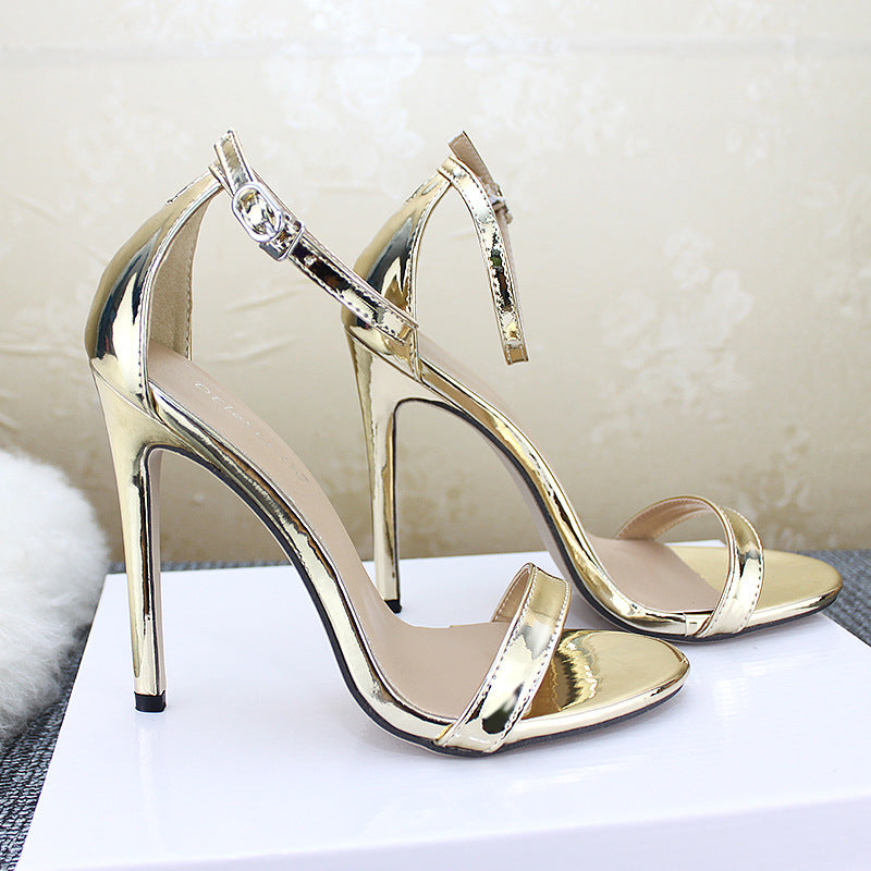 High Heels Gold And Silver Wedding Shoes Plus Size