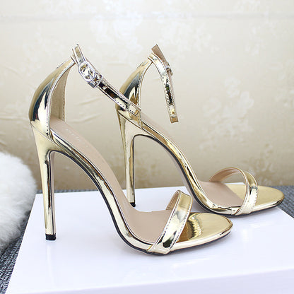 High Heels Gold And Silver Wedding Shoes Plus Size