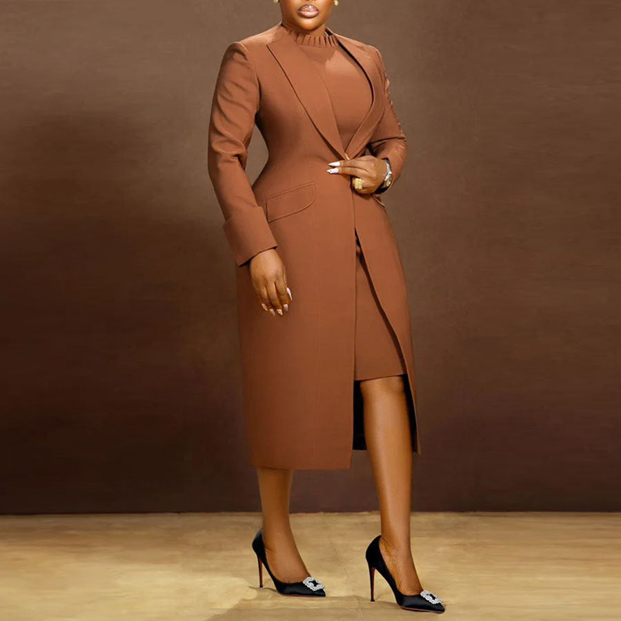 Back Slit Suit Vest Two-piece Set