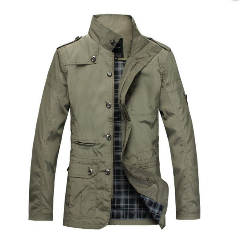 Plus size men's trench coat