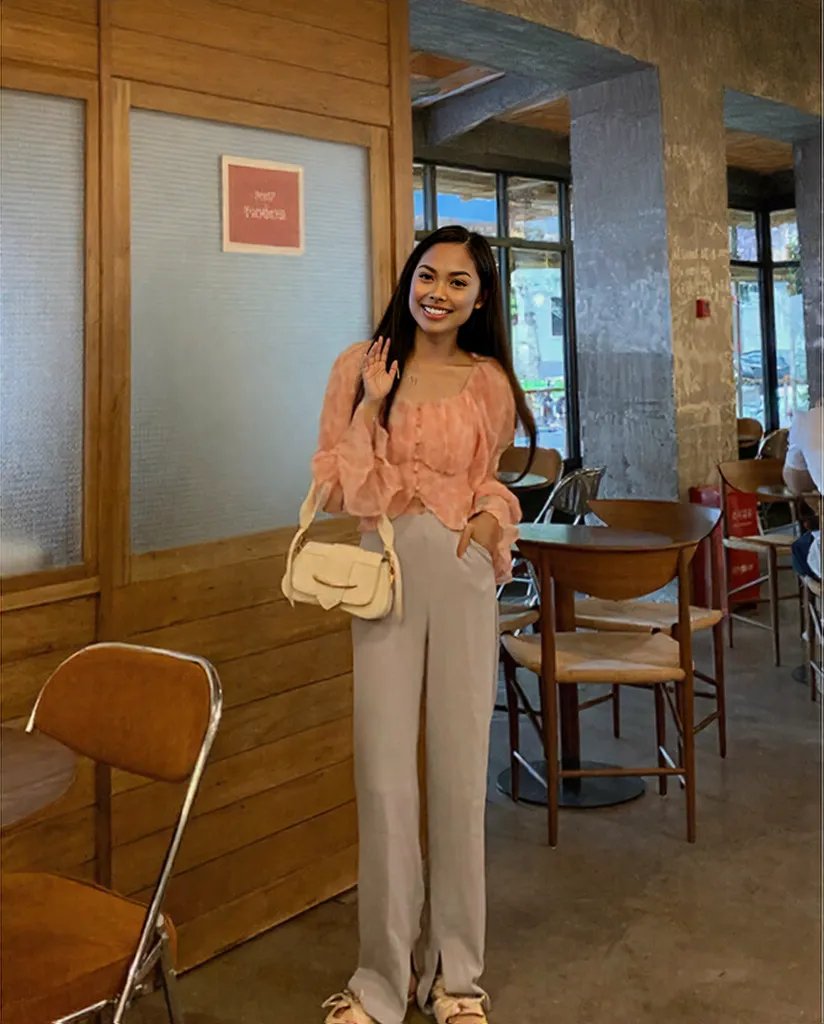 Women's Plus Size Flared Sleeve Off Shoulder Pleated Chiffon Shirt