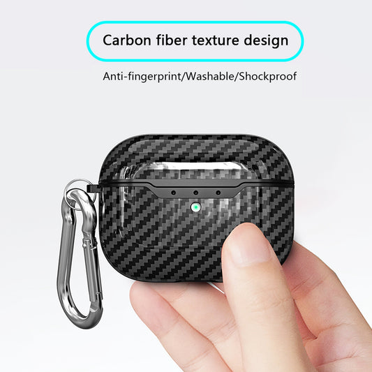 Compatible with Apple, Bluetooth Headset Case Carbon Fiber Pattern Drop