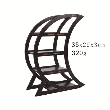 Crescent-shaped Table Decorative Shelf