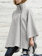 Women's Plus Size Mid-length Zipper Long-sleeved Jacket
