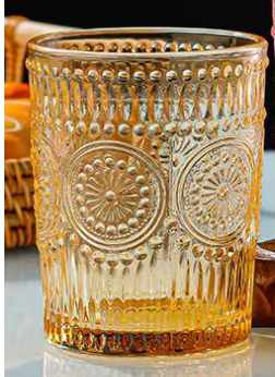 New Colorful Relief Glass Water Cup