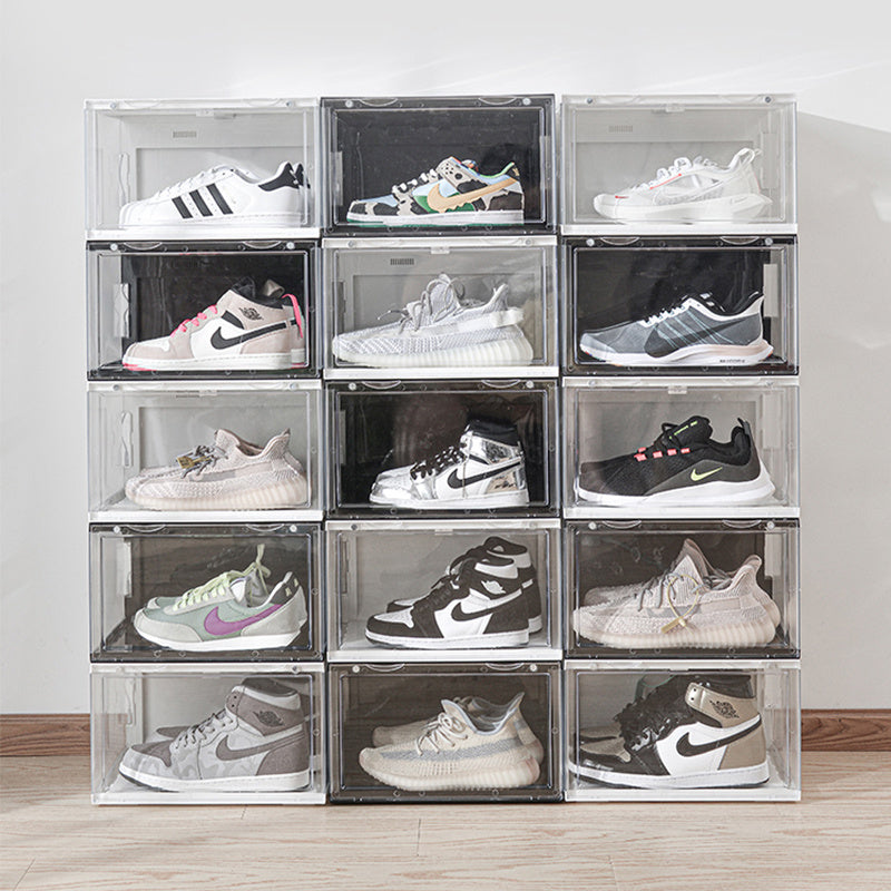 Side Door Acrylic Plastic Basketball Shoes Storage Box