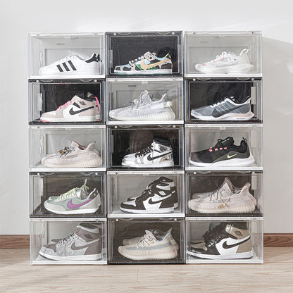 Side Door Acrylic Plastic Basketball Shoes Storage Box