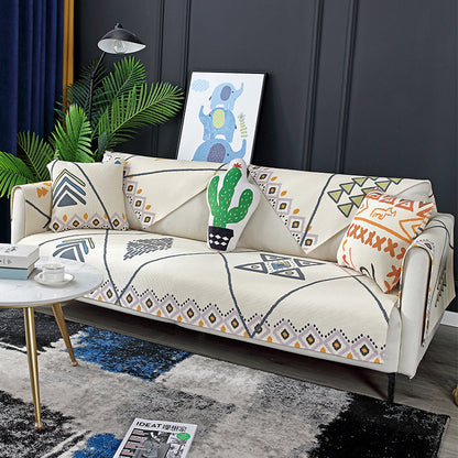 Four Seasons Universal Cotton And Hemp Sofa Cushion Minimalist