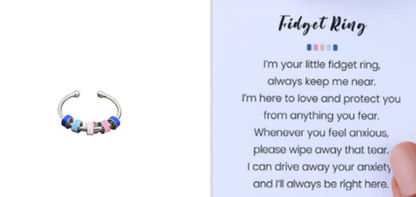 Rotating Enamel Fingertip Stress Relief Ring