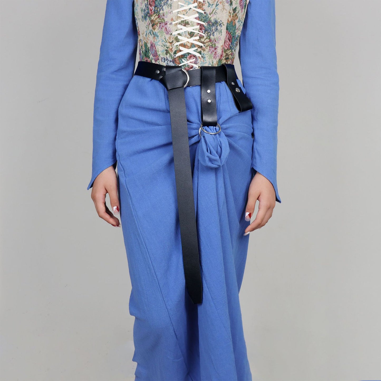 Leather Metal Double Ring Rural Clothing