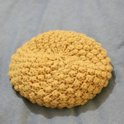 Women's Handmade Preppy Solid Color Knitted Beret