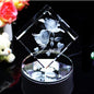 3D Crystal Inner Carved Rose Ornaments