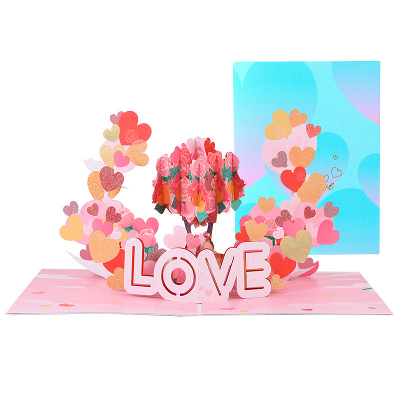 Valentine's Day Stereoscopic Greeting Cards Creative Handmade Paper Carving