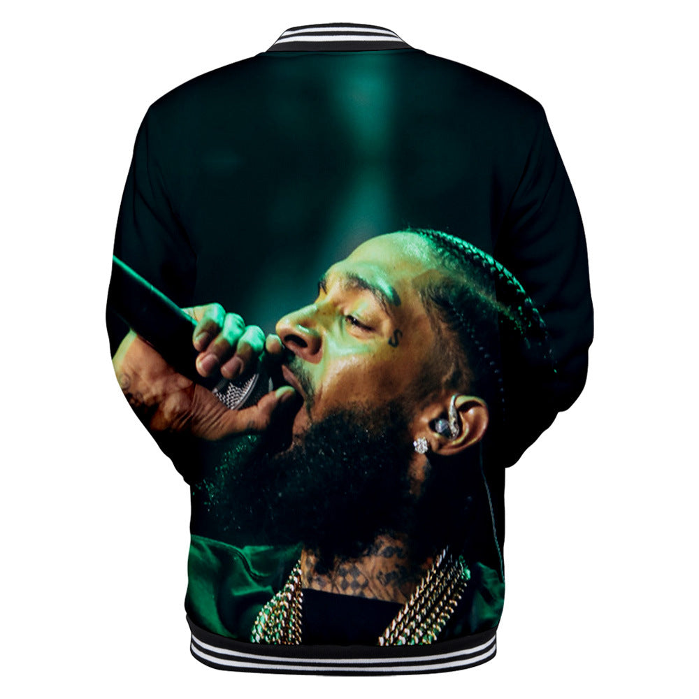 Trendy nipsey hussle casual 3D baseball uniform