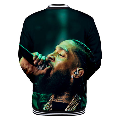 Trendy nipsey hussle casual 3D baseball uniform