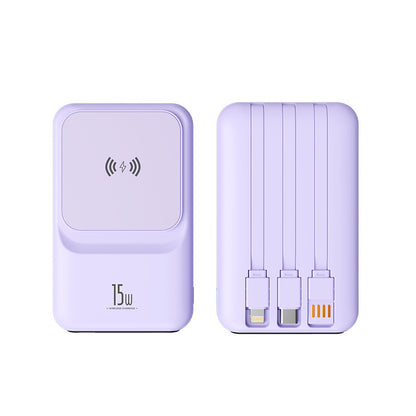 Magnetic Wireless Charger Power Bank With Cable Super Fast Charge Mobile Power 10000 MA