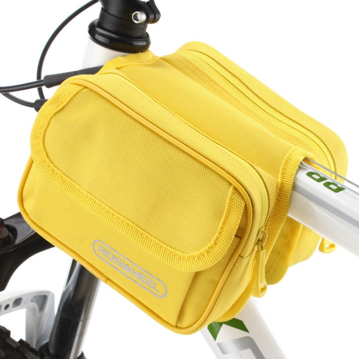 Bicycle bag front beam bag saddle bag mountain bike equipment riding bag on tube bag bicycle accessories bag