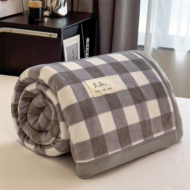 Thick Warm Single Coral Fleece Blanket Office Nap